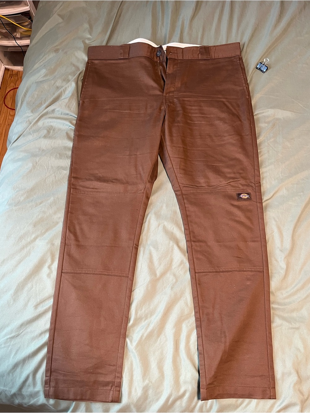 Dickies Men's Brown Straight-Leg Work Pants